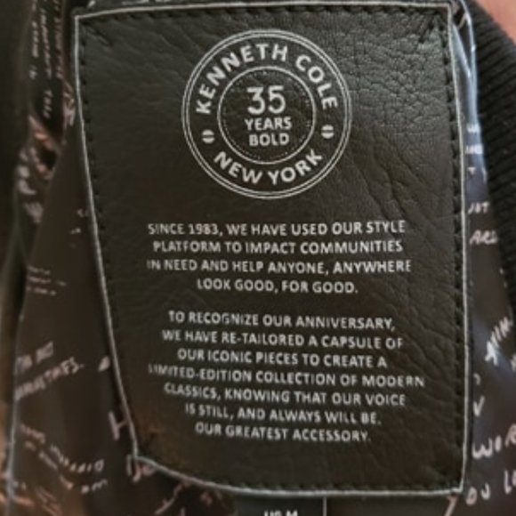 Kenneth Cole  Men's Medium Sized Leather Jacket - Picture 8 of 9